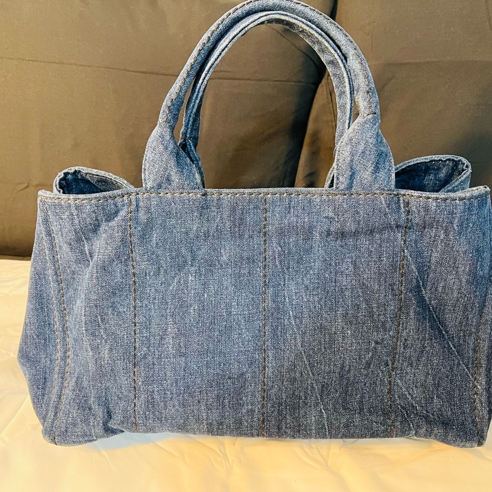 Prada Denim Tote/Shoulder Bag - Picture 4 of 12